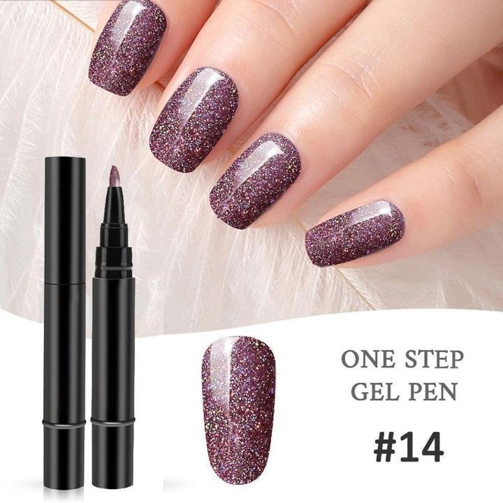 (💝HOT SALE - 49% OFF)🔥🔥 One Step Nail Gel Pen✅Eco-friendly & Tasteless