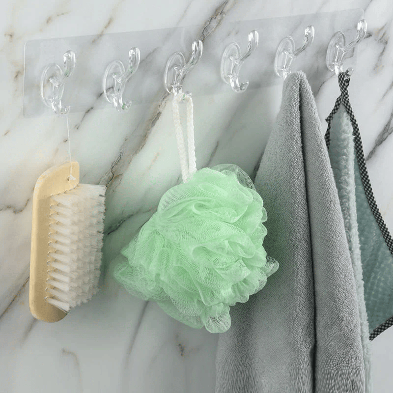 (🎉New Year Sale - 49% OFF) Multifunctional Transparent 6 Hooks ⚡BUY 2 GET EXTRA 10% OFF