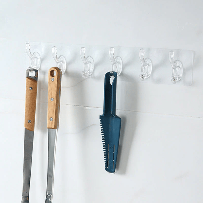 (🎉New Year Sale - 49% OFF) Multifunctional Transparent 6 Hooks ⚡BUY 2 GET EXTRA 10% OFF