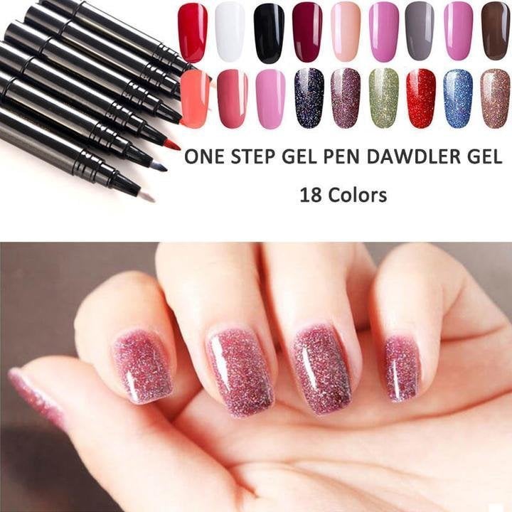 (💝HOT SALE - 49% OFF)🔥🔥 One Step Nail Gel Pen✅Eco-friendly & Tasteless