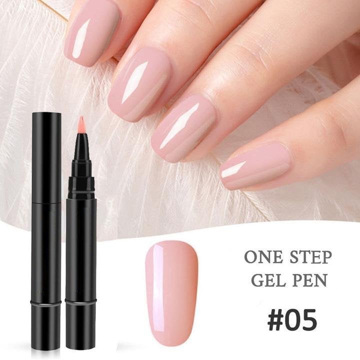 (💝HOT SALE - 49% OFF)🔥🔥 One Step Nail Gel Pen✅Eco-friendly & Tasteless