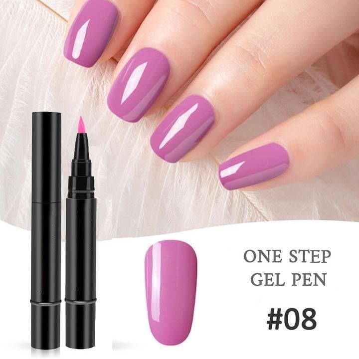 (💝HOT SALE - 49% OFF)🔥🔥 One Step Nail Gel Pen✅Eco-friendly & Tasteless