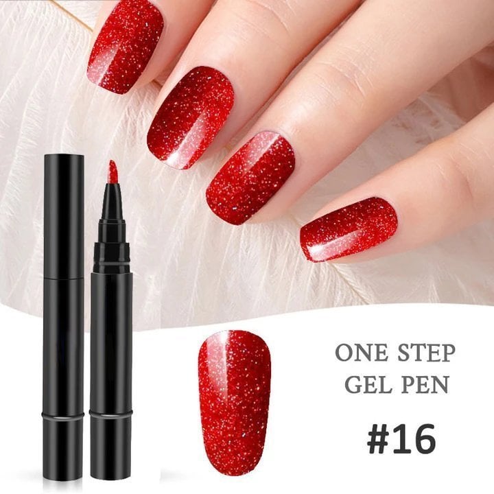 (💝HOT SALE - 49% OFF)🔥🔥 One Step Nail Gel Pen✅Eco-friendly & Tasteless