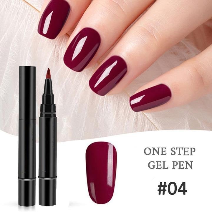 (💝HOT SALE - 49% OFF)🔥🔥 One Step Nail Gel Pen✅Eco-friendly & Tasteless