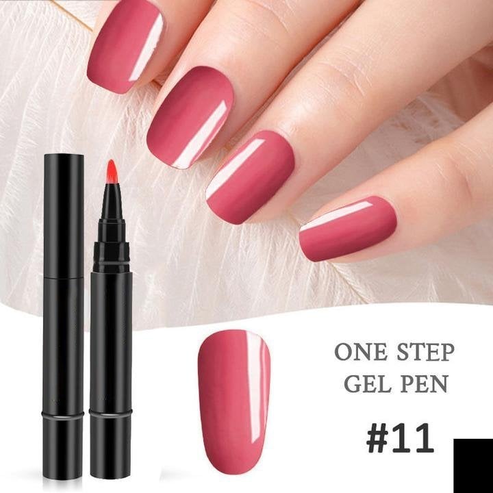 (💝HOT SALE - 49% OFF)🔥🔥 One Step Nail Gel Pen✅Eco-friendly & Tasteless