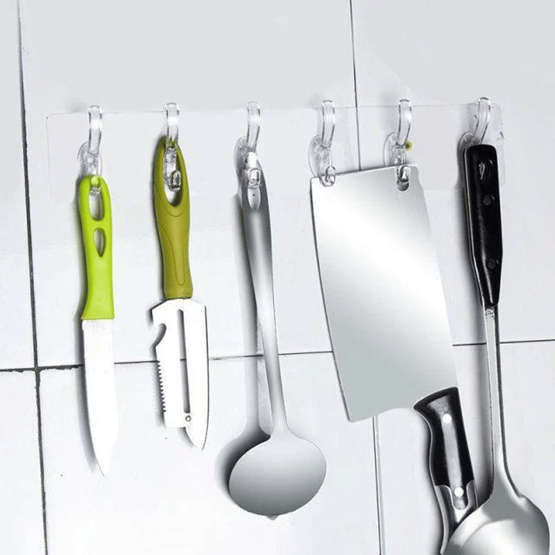 (🎉New Year Sale - 49% OFF) Multifunctional Transparent 6 Hooks ⚡BUY 2 GET EXTRA 10% OFF