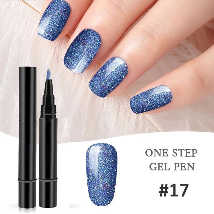 (💝HOT SALE - 49% OFF)🔥🔥 One Step Nail Gel Pen✅Eco-friendly & Tasteless