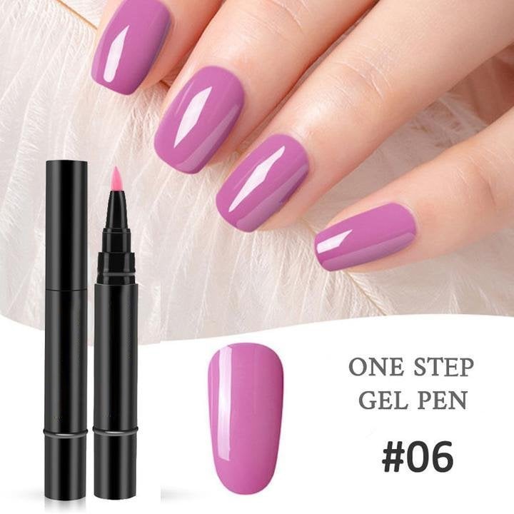 (💝HOT SALE - 49% OFF)🔥🔥 One Step Nail Gel Pen✅Eco-friendly & Tasteless