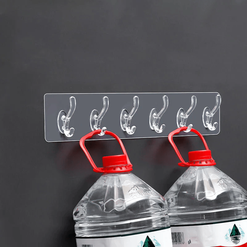 (🎉New Year Sale - 49% OFF) Multifunctional Transparent 6 Hooks ⚡BUY 2 GET EXTRA 10% OFF