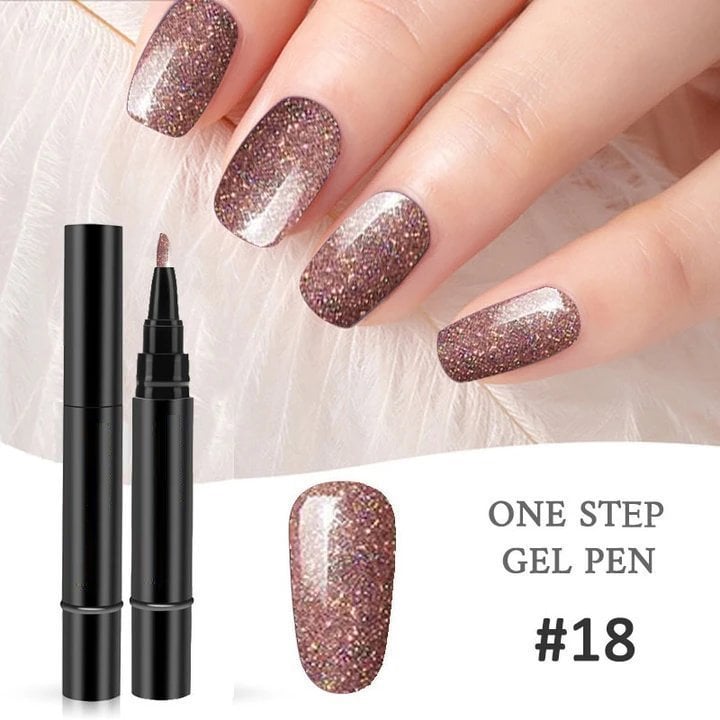 (💝HOT SALE - 49% OFF)🔥🔥 One Step Nail Gel Pen✅Eco-friendly & Tasteless