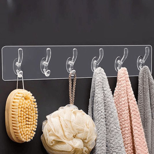 (🎉New Year Sale - 49% OFF) Multifunctional Transparent 6 Hooks ⚡BUY 2 GET EXTRA 10% OFF