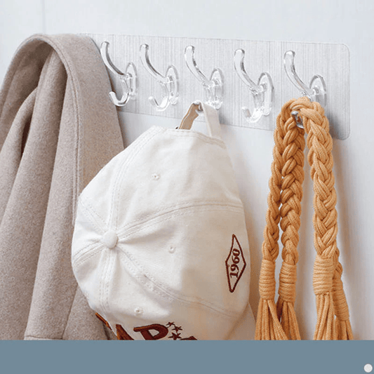(🎉New Year Sale - 49% OFF) Multifunctional Transparent 6 Hooks ⚡BUY 2 GET EXTRA 10% OFF