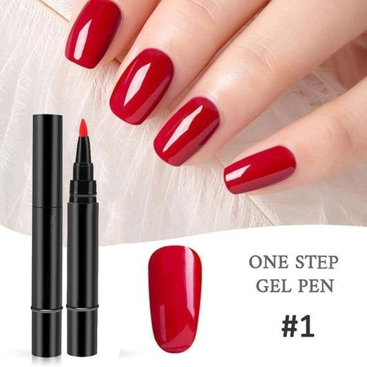 (💝HOT SALE - 49% OFF)🔥🔥 One Step Nail Gel Pen✅Eco-friendly & Tasteless